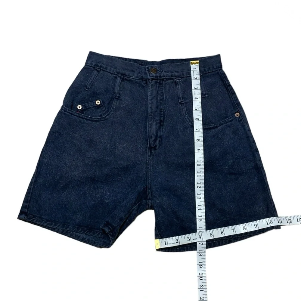 Vintage LEI Jean Shorts Women 7 High Waisted 90’s Black Denim Casual Made in USA
